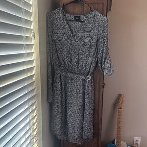 Elegant Black and White Women's Dress